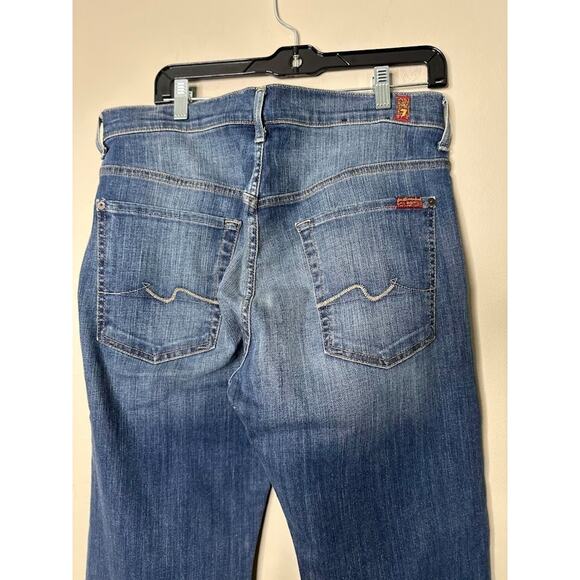 7 For All Mankind Jeans Mens Size 32 Blue Austyn Relaxed Straight Denim Stretch - Picture 3 of 10